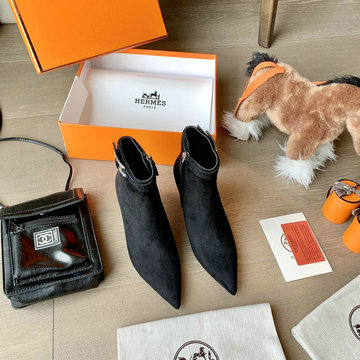 エルメス HERMES 26-HEJ20021R　2020年秋冬最新入荷 アンクルブーツ レディースシューズ ローヒールシューズ ピンヒール 靴 レザー