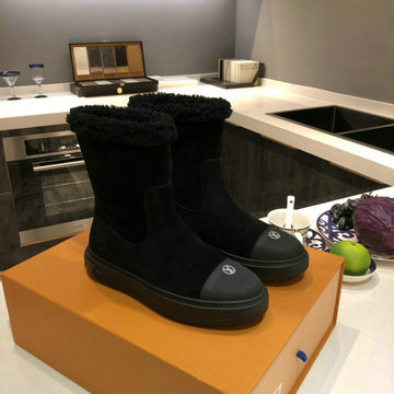 商品名称：ルイヴィトン LOUISVUITTON 26-LVJ20066　2020年秋冬最新入荷 ブリージー ライン アンクルブーツ ショートブーツ レディース フラットシューズ ウール