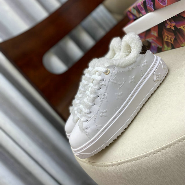 商品名称：ルイヴィトン LOUISVUITTON 26-LVJ20073　2020年秋冬最新入荷 スニーカー レースアップシューズ 暖かい レディースシューズ カジュアルシューズ