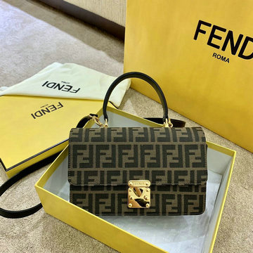 フェンディ FENDI  BXN-FD5112 2020年最新入荷 トップハンドルバッグ トートバッグ ハンドバッグ 2way ショルダーバッグ レザー