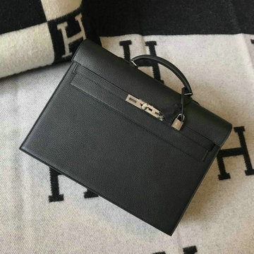 エルメス HERMES 063-HKL38LBK 2020年最新入荷 ケリー サック ア デペッシュ 38 ブリーフケース トートバッグ 2way ショルダーバッグ メンズかばん