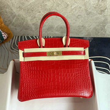 エルメス HERMES 063-HBK35EWRD 2020年最新入荷 バーキンバッグ ハンドバッグ トートバッグ クロコ柄