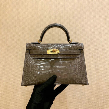 商品名称：エルメス HERMES 063-HKL19LEJBH 2020年最新入荷 ミニ ケリー トップハンドルバッグ トートバッグ クロコ革 レディースかばん