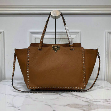 ヴァレンティノ Valentino 99-VL0973DL 2019年最新入荷 ロックスタッズ ハンドバッグ ショッピングバッグ カーフスキン レディースかばん シルバー