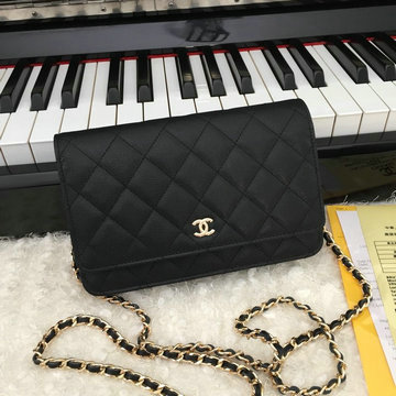 シャネル CHANEL CC-CH33814DQJK 2020年最新入荷 クラシック チェーンウォレット 斜めがけ ショルダーバッグ フラップバッグ キャビアスキン
