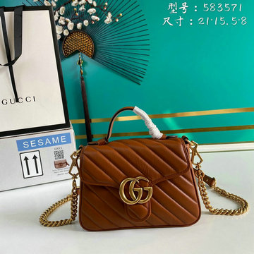商品名称：グッチ GUCCI  JS-GG583571TH 2020年最新入荷 GGマーモント ミニ トップハンドルバッグ 2way ショルダーバッグ レザー