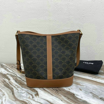 セリーヌ CELINE DDB-CE191132 2020年最新作 ミディアム バケットバッグ ハンドバッグ ショルダーバッグ レディースかばん トリオンフキャンバス カーフスキン