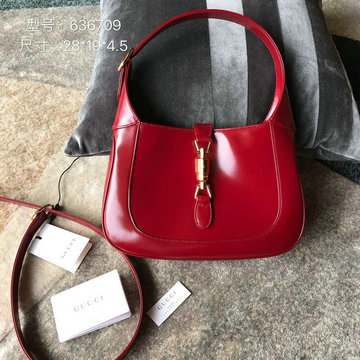 グッチ GUCCI JS-GG636709RD  2020年最新入荷 ジャッキー 1961 スモール ホーボーバッグ ショルダーバッグ トートバッグ カーフレザー