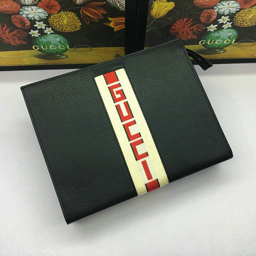 グッチ GUCCI 057-GG475316T 2019年最新入荷 手持ちかばん ポーチ メンズ クラッチバッグ カーフスキン 黒