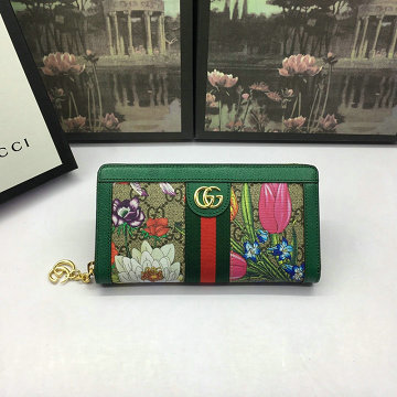 グッチ GUCCI 057-GG523154G  2019年最新入荷 GGフローラ ジップアラウンドウォレット ファスナー長財布