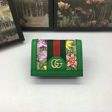 グッチ GUCCI  057-GG523155QT2019年最新入荷 GGフローラ カードケース コイン 紙幣入れ付き コインケース