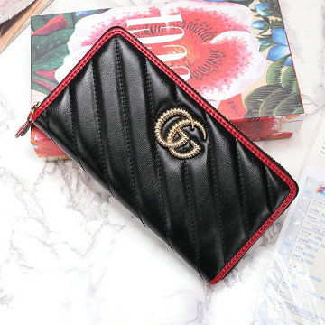 グッチ GUCCI  057-GG573810 2019年最新入荷 GGマーモント ジップアラウンドウォレット ファスナー長財布 カーフレザー