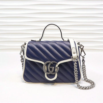 グッチ GUCCI  057-GG583571LB 2019年最新入荷 GGマーモント ミニ トップハンドルバッグ 2way ショルダーバッグ レザー