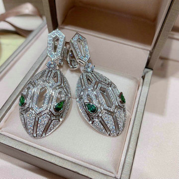 ブルガリ BVLGARI  CZZ-BVEH19009 2019年最新入荷 セルペンティ イヤリング パヴェダイヤモンド ピアス アクセサリー マラカイト セッティング