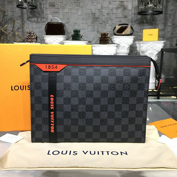 ルイヴィトン LOUISVUITTON 057-N416969C 2020年最新入荷 ポシェット ヴォワヤージュ 手持ちかばん ポーチ クラッチバッグ セカンドバッグ メンズ ダミエグラフィット