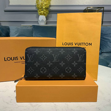 ルイヴィトン LOUISVUITTON 057-M61694 2020年最新入荷 ジッピー ウォレット ラウンドファスナー長財布 ロングウォレット モノグラムエクリプスキャンバス