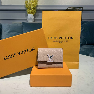 ルイヴィトン LOUISVUITTON  057-M68747 2020年最新入荷 ポルトフォイユ カプシーヌ XS 三つ折り短財布 ショートウォレット トリヨンレザー