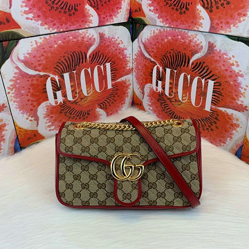 グッチ GUCCI 057-GG443497X 2020年最新入荷 GGマーモント ショルダーバッグ キルティング レディースかばん キャンパス