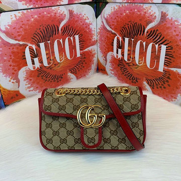 グッチ GUCCI 057-GG446744X  2020年最新入荷 GGマーモント ショルダーバッグ キルティング レディースかばん キャンパス