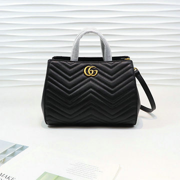 グッチ GUCCI 057-GG448054 2020年最新入荷 GGマーモント トップハンドルバッグ 2way ショルダーバッグ レディースかばん レザー トートバッグ
