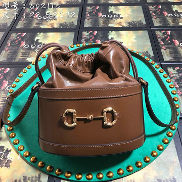 グッチ GUCCI 057-GG602118KF 2020年最新入荷 1955 ホースビット バケットバッグ ショルダーバッグ レザー