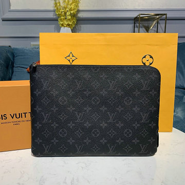 ルイヴィトン LOUISVUITTON  057-M43442 2020年最新入荷 ポシェット ジュール GM ポーチ 手持ちかばん メンズバッグ ビジネス 通勤 モノグラム エクリプス キャンバス