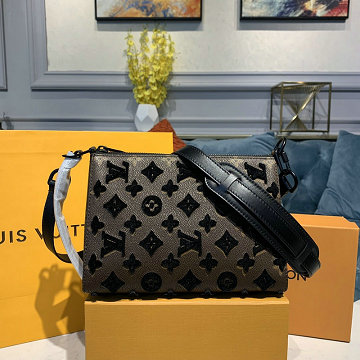 ルイヴィトン LOUISVUITTON 057-M45070 2020年最新入荷 トリアングル メッセンジャーバッグ ショルダーバッグ エンブロイダリー モノグラムキャンパス