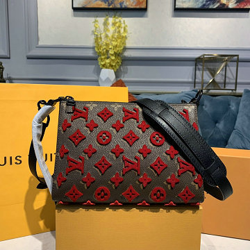 ルイヴィトン LOUISVUITTON 057-M54330R 2020年最新入荷 トリアングル メッセンジャーバッグ ショルダーバッグ エンブロイダリー モノグラムキャンパス