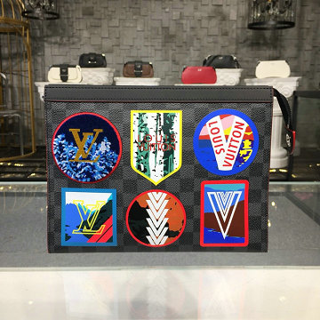 ルイヴィトン LOUISVUITTON 057-N60134 2020年最新入荷 ポシェット ヴォワヤージュ 手持ちかばん クラッチバッグメンズ ダミエキャンパス