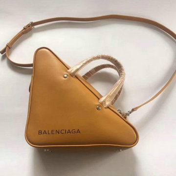 バレンシアガ BALENCIAGA YUN-BA75975YL 2020年最新入荷 トライアングル ダッフル スモールサイズ ハンドキャリーバッグ ショルダーバッグ ラムスキン