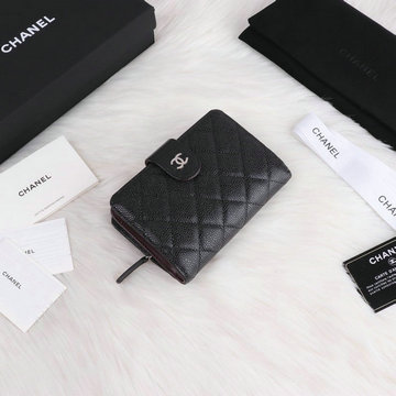 商品名称：シャネル CHANEL JS-CH48667QYK 2020年最新入荷 二つ折り短財布 ショートウォレット カードケース コインケース キャビアスキン