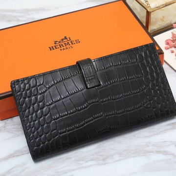 商品名称：エルメス HERMES 063-HE208EW 2020年最新入荷 ベアン ロングウォレット 二つ折り長財布 札入れ カードポケット付き 小銭入れ クロコ柄