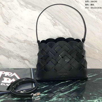 プラダ PRADA 99-PD1BA290 2020年最新入荷 ハンドバッグ トートバッグ 2way ショルダーバッグ ラージ編み込みモチーフ付レザー