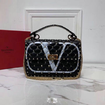 商品名称：ヴァレンティノ Valentino 99-VL0122V  2020年最新入荷 トップハンドルバッグ スモール トートバッグ V ロゴ キャンディスタッズ チェーンバッグ