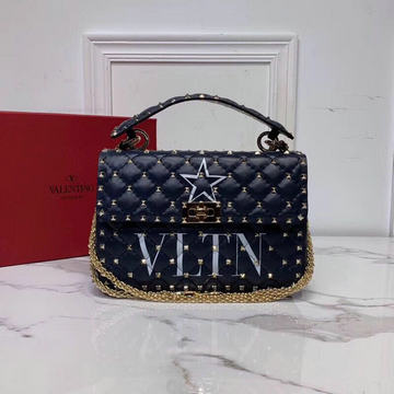 ヴァレンティノ Valentino  99-VL0122X 2019年最新入荷 ロックスタッズ スパイク ミディアム 斜め掛け ショルダーバッグ ハート レディース