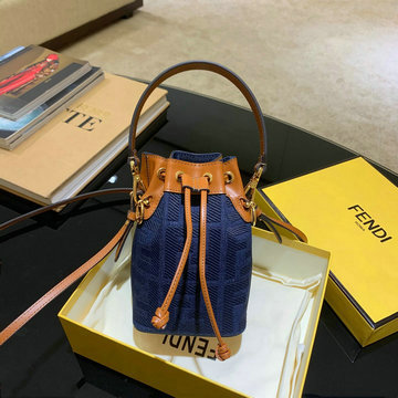 フェンディ FENDI  BXN-FD83327BL  2020年最新入荷 バゲット トートバッグ 斜め掛け モン トレゾール ショルダーバッグ レザー バゲットバッグ