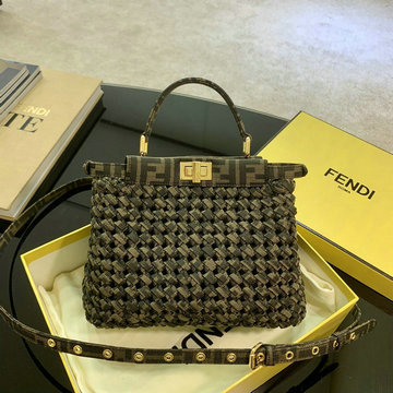 フェンディ FENDI  BXN-FD83337 2020年最新入荷 ピーカブー トップハンドルバッグ 2way ショルダーバッグ トートバッグ レザー スモールバッグ レディースかばん