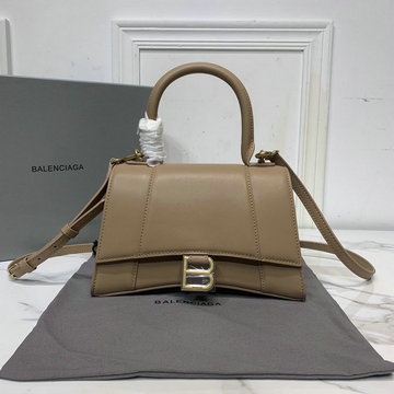 バレンシアガ BALENCIAGA DDB-BA8895P  2020年最新入荷 アワーグラスシェイプ スモール トップハンドルバッグ トートバッグ 2way ショルダーバッグ カーフレザー
