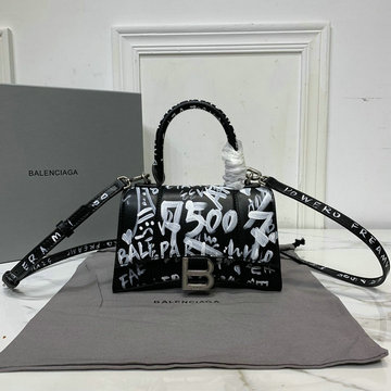 バレンシアガ BALENCIAGA  DDB-BA8896Y 2020年最新入荷 アワーグラスシェイプ スモール トップハンドルバッグ トートバッグ 2way ショルダーバッグ カーフレザー
