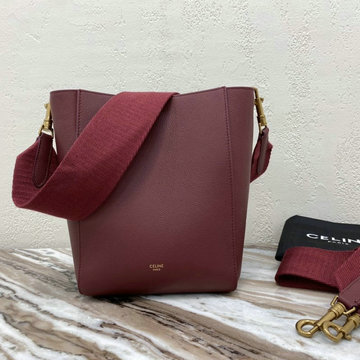 セリーヌ CELINE  DDB-CE90841QJH 2020年最新作 スモール サングル バケット バッグ ハンドバッグ トートバッグ 2way ショルダーバッグ カーフレザー