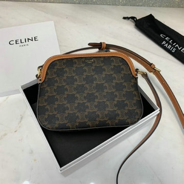 セリーヌ CELINE DDB-CE191522  2020年最新作 ファルコ ミディアム バッグ 斜め掛け ショルダーバッグ レディースかばん トリオンフキャンバス カーフスキン