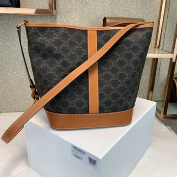 セリーヌ CELINE DDB-CE191132  2020年最新作 ミディアム バケットバッグ ハンドバッグ ショルダーバッグ レディースかばん トリオンフキャンバス カーフスキン