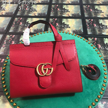 グッチ GUCCI  057-GG421890PR 2020年最新入荷 トップハンドルバッグ トートバッグ レディースかばん カーフレザー
