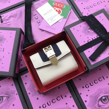 グッチ GUCCI  057-GG476081 2020年最新入荷 三つ折り長財布 ショートウォレット カードケース 小銭入れ コインケース カーフレザー