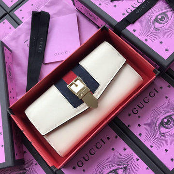 グッチ GUCCI  057-GG476084P 2020年最新入荷 シルヴィ コンチネンタルウォレット ロングウォレット 二つ折り長財布 レザー