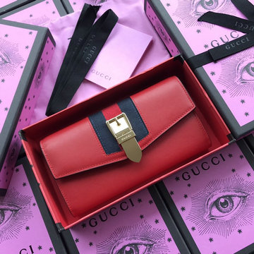 グッチ GUCCI  057-GG476086 2020年最新入荷 シルヴィ コンチネンタルウォレット ロングウォレット 二つ折り長財布 レザー