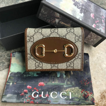 グッチ GUCCI  057-GG621887XF 2020年最新入荷 1955 ホースビット カードケース ウォレット 二つ折り短財布 コインケース 札入れ レザー