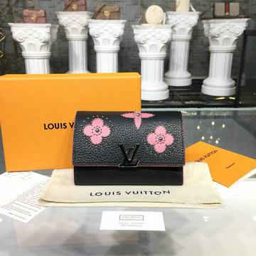 商品名称：ルイヴィトン LOUISVUITTON 057-M63222 2020年最新入荷 カプシーヌ コンパクト 三つ折り短財布 カードケース 札入れ ショートウォレット レザー