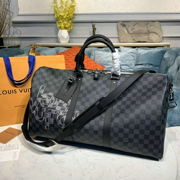 ルイヴィトン LOUISVUITTON  057-N40264 2020年最新入荷 キーポル バンドリエール 50 トラベルバッグ ボストンバッグ 旅行かばん トートバッグ ダミエグラフィット