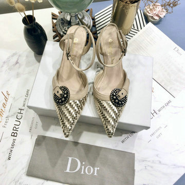 クリスチャンディオール CHRISTIAN DIOR 2020年夏最新入荷 ローヒールシューズ パンプス アンクルストラップ レディースシューズ サマーサンダル とんがりトウ